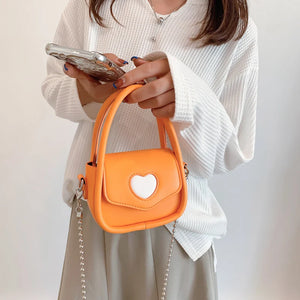 INS Women Mini Handbags PU Leather Crossbody Bags Chain Shoulder Bags