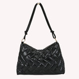 Women Winter Quilted Lattice Shoulder Bag