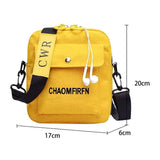 Canvas Messenger Bag for Girls Student Shoulder Bag