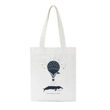 Vintage Sweet Women Harajuku Letter Cartoon Print Canvas Shoulder Bag