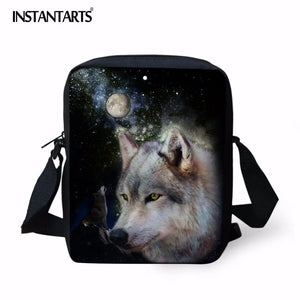 3D Wolf Printing Women's Mini Crossbody Bags for Girls