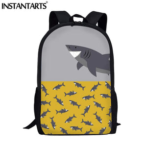 Kids Shark Pattern Backpack School Book Bag