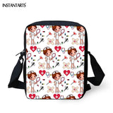 Cartoon Nurse Print Messenger Bag Women Casual Flap Small Shoulder Bags