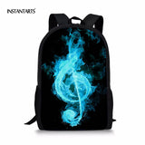 Flame Music Notes School Bag for Boys Girls