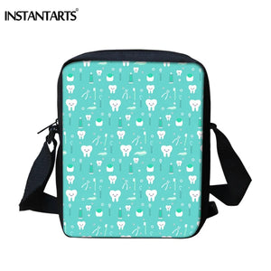 Cartoon Tooth Printed Green Mini Shoulder Bag for Boys