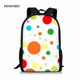Art Dot Pattern Printed School Bag Girl Shoulder Bookbags