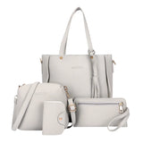4pcs Woman Bag Set Female Purse and Handbag Four-Piece Shoulder Bag Tote