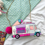 Funny Personality Ice Cream Car Messenger Bag
