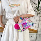Funny Personality Ice Cream Car Messenger Bag
