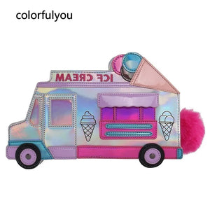 Ice Cream Cart Shoulder Bag Fun Mini Messenger Bag