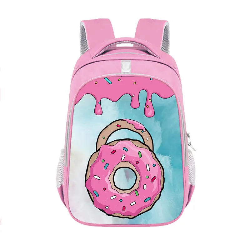 Ice Cream Donuts Candy Backpack for Girls School Bags Women Rucksack