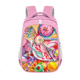 Ice Cream Donuts Candy Backpack for Girls School Bags Women Rucksack