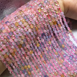 Natural Morganite 3x5mm Coin Faceted Beads for Jewelry