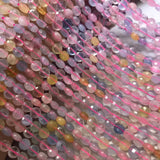 Natural Morganite 3x5mm Coin Faceted Beads for Jewelry