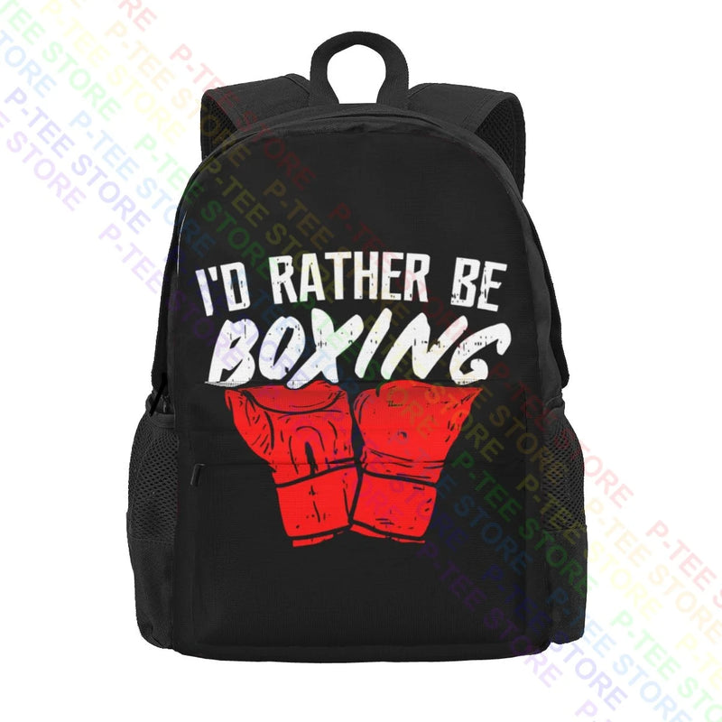 Boxing Graphic Large Capacity Backpack Gym Tote Bag