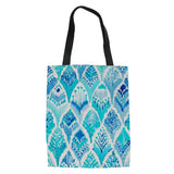 Ikat Tribal Shoulder Bag Canvas Storage Bag Portable Handbag Casual Tote