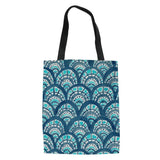 Ikat Tribal Shoulder Bag Canvas Storage Bag Portable Handbag Casual Tote