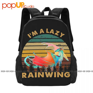 Lazy Rainwing Dragon Wings Of Fire Backpack Large Capacity Print Sports Bag
