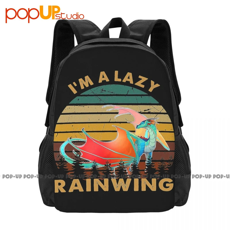 Lazy Rainwing Dragon Wings Of Fire Backpack Large Capacity Print Sports Bag