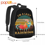 Lazy Rainwing Dragon Wings Of Fire Backpack Large Capacity Print Sports Bag