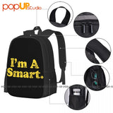 Smart Funny Graphic Backpack Large Capacity Bookbag Shoe Bag Storage Bag