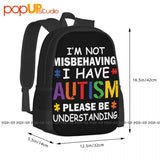 Autism Backpack Large Capacity Beach Bag Sports Style Bags