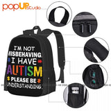 Autism Backpack Large Capacity Beach Bag Sports Style Bags