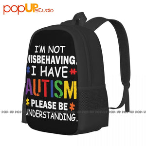 Autism Backpack Large Capacity Beach Bag Sports Style Bags