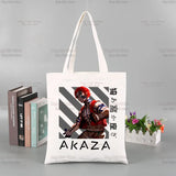 Demon Slayer Tengen Uzui Shopping Bag Anime Jute Cotton Reciclaje