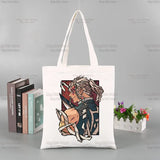Demon Slayer Tengen Uzui Shopping Bag Anime Jute Cotton Reciclaje