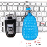Leather Car Key Case Holder Cover Crocodile Grain Mini Bag Keychain Wallet Pouch