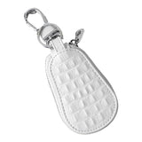 Leather Car Key Case Holder Cover Crocodile Grain Mini Bag Keychain Wallet Pouch