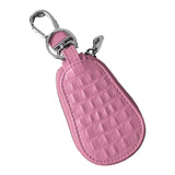 Leather Car Key Case Holder Cover Crocodile Grain Mini Bag Keychain Wallet Pouch