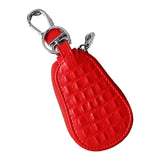 Leather Car Key Case Holder Cover Crocodile Grain Mini Bag Keychain Wallet Pouch