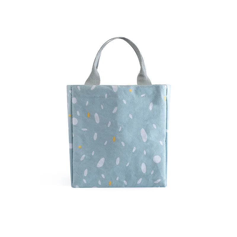 Linen Lunch Box Bag Drawstring Insulation Fresh Picnic Portab