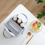 Linen Lunch Box Bag Drawstring Insulation Fresh Picnic Portab