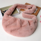 Mink Fur Dumpling Crossbody Bag Women Light Weight Messenger Bag