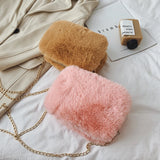 Furry Ladies Shoulder Bag Women Messenger Handbag Party Bags for Girls