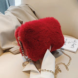 Furry Ladies Shoulder Bag Women Messenger Handbag Party Bags for Girls