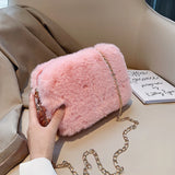 Furry Ladies Shoulder Bag Women Messenger Handbag Party Bags for Girls
