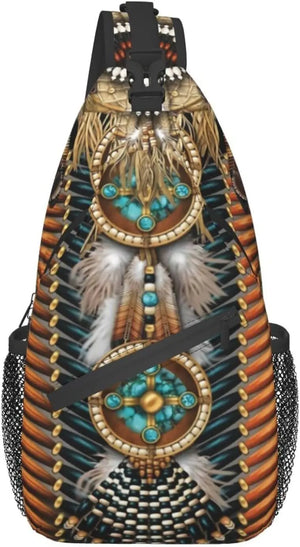 Indian Sling Backpack Crossbody Chest Daypack