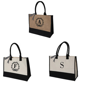 Personalized Canvas Tote Shopping Bag with Inner Cotton Lining