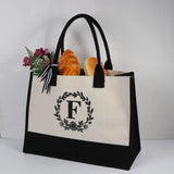 Personalized Canvas Tote Shopping Bag with Inner Cotton Lining