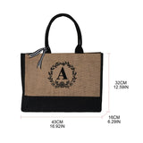 Personalized Canvas Tote Shopping Bag with Inner Cotton Lining