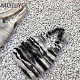 Plush Shoulder Bag Large Capacity Soft Handle for Autumn Winter