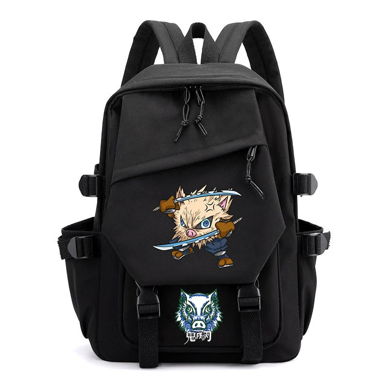 Inosuke Hashibira Backpack Kimetsu No Yaiba Anime Canvas Bag