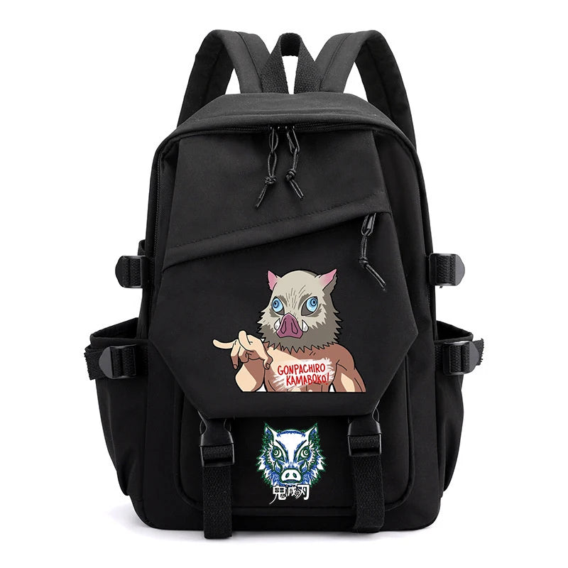 Inosuke Hashibira Backpack Kimetsu No Yaiba Anime Canvas Bag