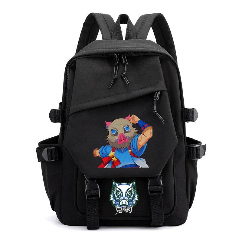 Inosuke Hashibira Backpack Kimetsu No Yaiba Anime Canvas Bag