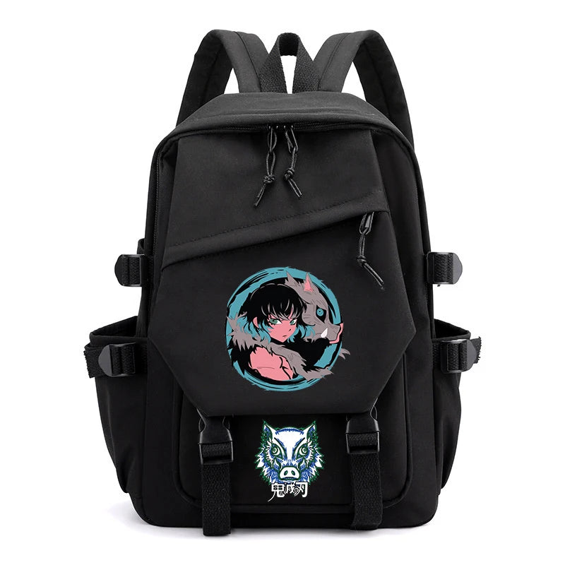 Inosuke Hashibira Backpack Kimetsu No Yaiba Anime Canvas Bag