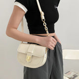 Streetwear Shoulder Bag Women Crossbody Leather Saddle Vintage All-match